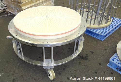 Used Amicon Limited Chromatography Column, Model S1000 X 1000, 316 Stainless Steel. (2) Vertical column sections approximately 1000 mm (39.3’’) diameter x 1143 mm (45’’) tall, rated 3.1 bar (45 psi)....