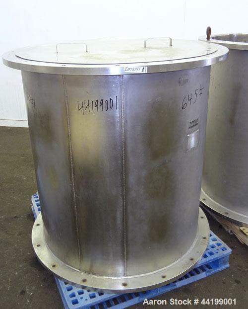 Used Amicon Limited Chromatography Column, Model S1000 X 1000, 316 Stainless Steel. (2) Vertical column sections approximately 1000 mm (39.3’’) diameter x 1143 mm (45’’) tall, rated 3.1 bar (45 psi)....