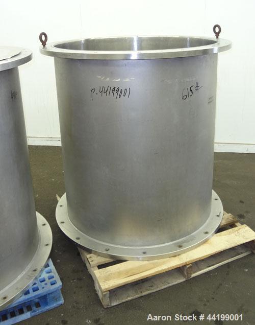 Used Amicon Limited Chromatography Column, Model S1000 X 1000, 316 Stainless Steel. (2) Vertical column sections approximately 1000 mm (39.3’’) diameter x 1143 mm (45’’) tall, rated 3.1 bar (45 psi)....
