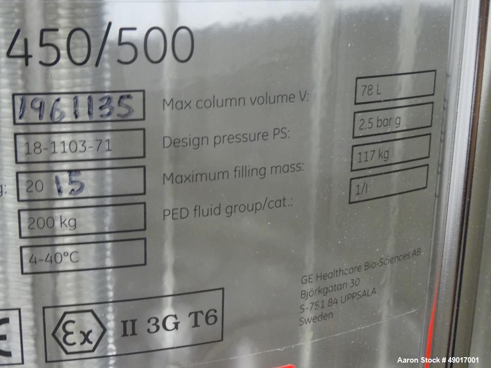 Unused- GE Healthcare Life Sciences BPG Chromatography Column, Model BPG 450/500