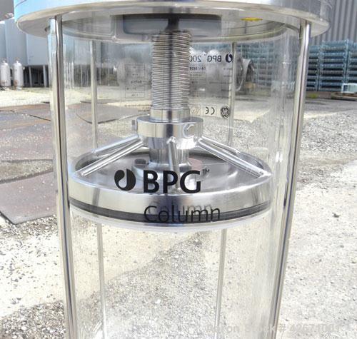 Used GE Healthcare Life Sciences Glass Chromatography Column, Model BPG 200/500, Code# 18-1103-11. (1) Vertical glass column 200mm (7.87) diameter x 500mm (19.6) tall, rated 6 bar (87 psi) at 4-40 de...