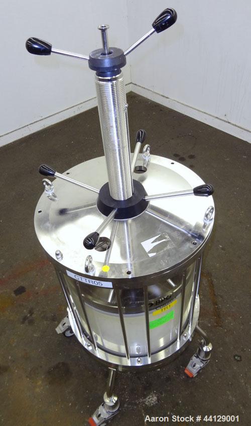 Used GE Healthcare Life Sciences Glass Chromatography Column, Model BPG 450/500, Code #18-1103-71. (1) Vertical glass column 450 mm (17.7’’) diameter x 500 mm (19.6’’) tall, rated 2.5 bar (36.2 psi) ...