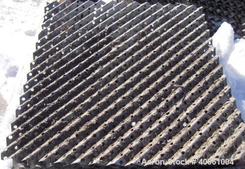 Used Koch-Glitsch Flexipac HC Structured Column Packing, approximate 5100 pounds, 29-4 heat resistant stainless steel. Restrict to low stress applications. Resists oxidation and high sulfur flue gas.
