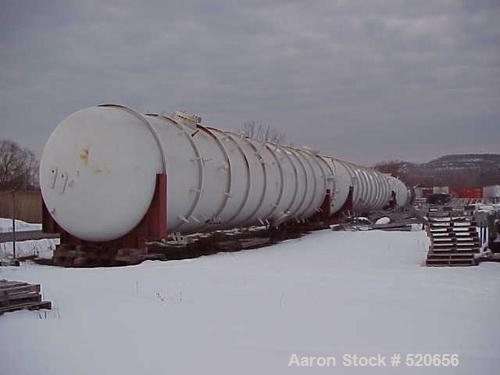 Unused-UNUSED: Kvaerner Process distillation column, approx 11' diameter x151' tall. Tray style with (120) 12 gauge 304 stainless steel trayspass, crossflow and slotted. Tray spacing 12". Rated 22.7 ...