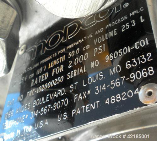 Used 25.3 Liter Stainless Steel Diameter Fixed Bed Industrial LC Column