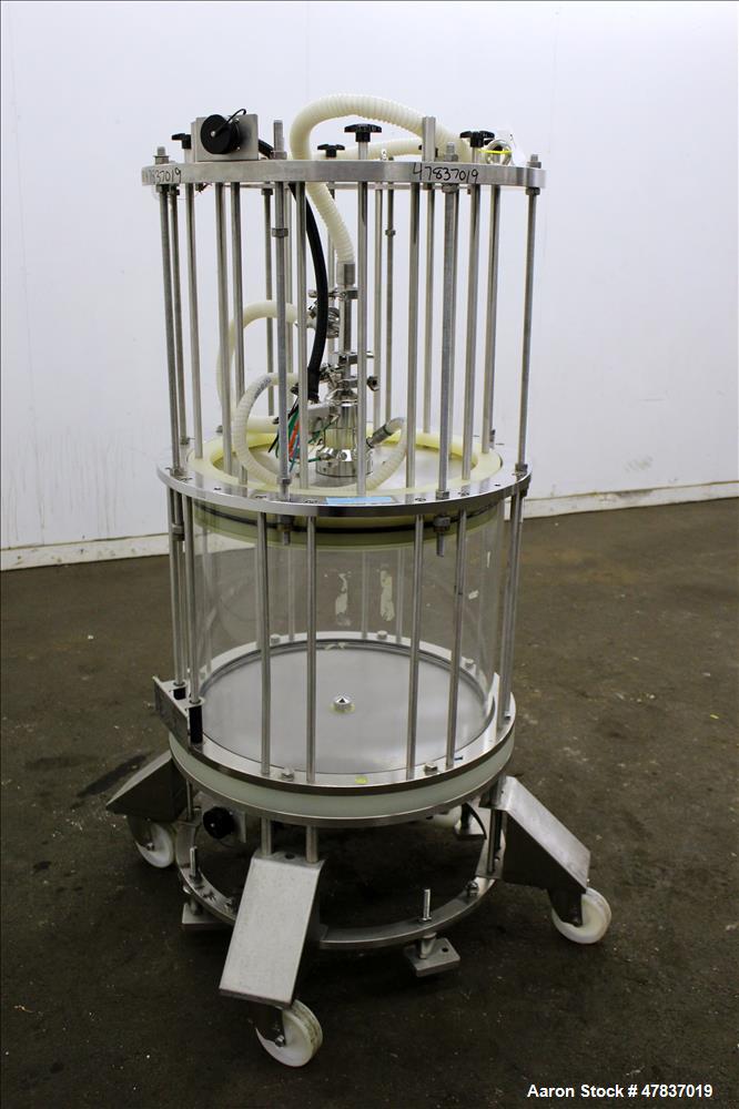 Used Millipore HA Chromatography Column, Model IPP630X500X450. Approximate adjustable capacity 16-78 liters (4.2-20.6 gallons). Acrylic tube approximate 630mm (24.7") x 500mm (19.6") deep, rated 3 ba...