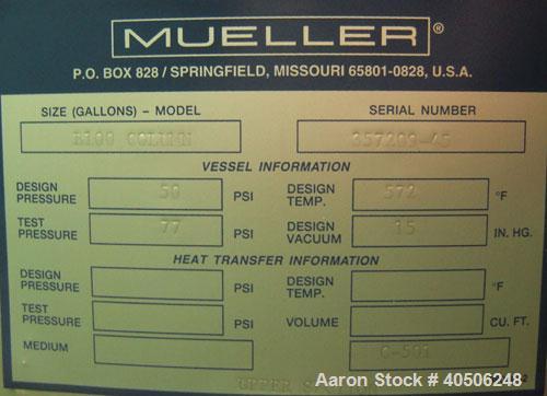 Unused- Mueller Distillation, B100 - Bio Diesel 100Column, 304L Stainless Steel, Vertical. 54'' diameter x 777 7/8'' overall height, (3) bolt together sections, internal rated 50 psi at 572 deg F and...