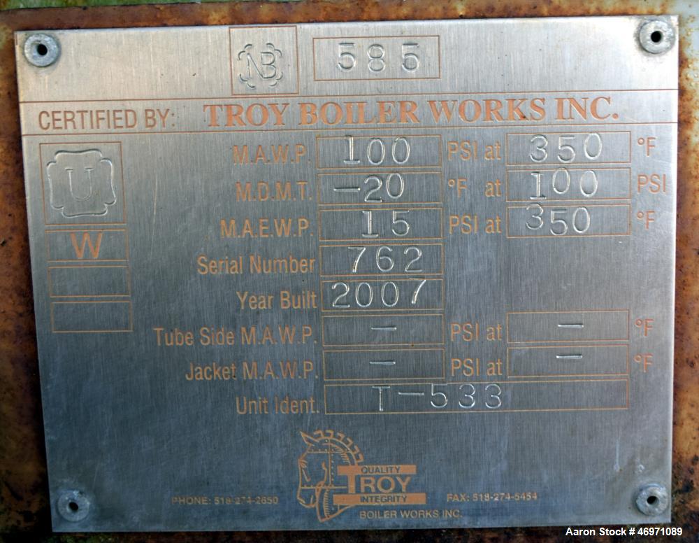 Used- Troy Boiler Works Stripper/Rectifier Column