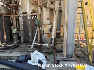 Used Vendome 42" Copper Distillation Columns with Trays, Condensers, and Steel Support Structure