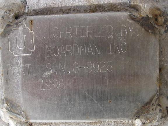 Used- Stainless Steel Wyatt and Boardman MEK Heavy Ends Removal Column