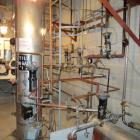 Used- Bubble Cap Tray Distillation Column. Stainless steel distillation column system. The system when last used had 5% alco...