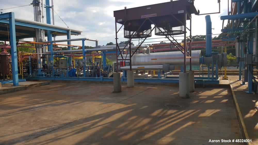 Used Specialty Process Equipment Corporation Amine Contactor and Regeneration Package (Gas Sweetening). 10 GPM Amine circulation rate, 254 degrees F Amine reboiler operating temperature, 1300 PSI. In...