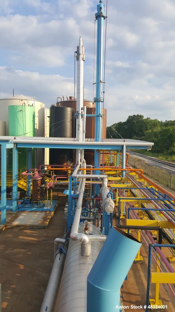 Used Specialty Process Equipment Corporation Amine Contactor and Regeneration Package (Gas Sweetening). 10 GPM Amine circulation rate, 254 degrees F Amine reboiler operating temperature, 1300 PSI. In...
