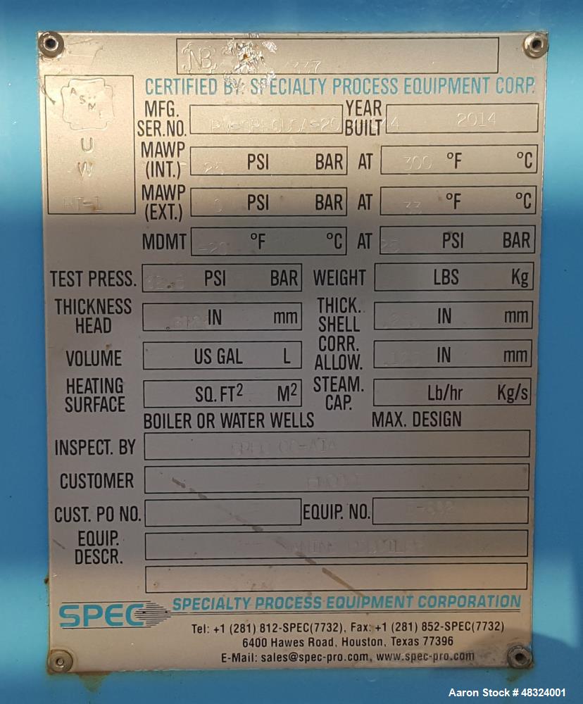 Used- Specialty Process Equipment Corporation Amine Contactor and Regeneration Package (Gas Sweetening). 10 GPM Amine circul...