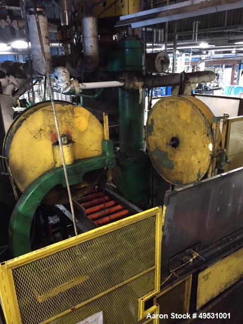 Used- 250 Ton Dry Ice Machine. Includes: (2) Baldwin block presses. (2) Jones Superior quarter block saws. Custom built conv...