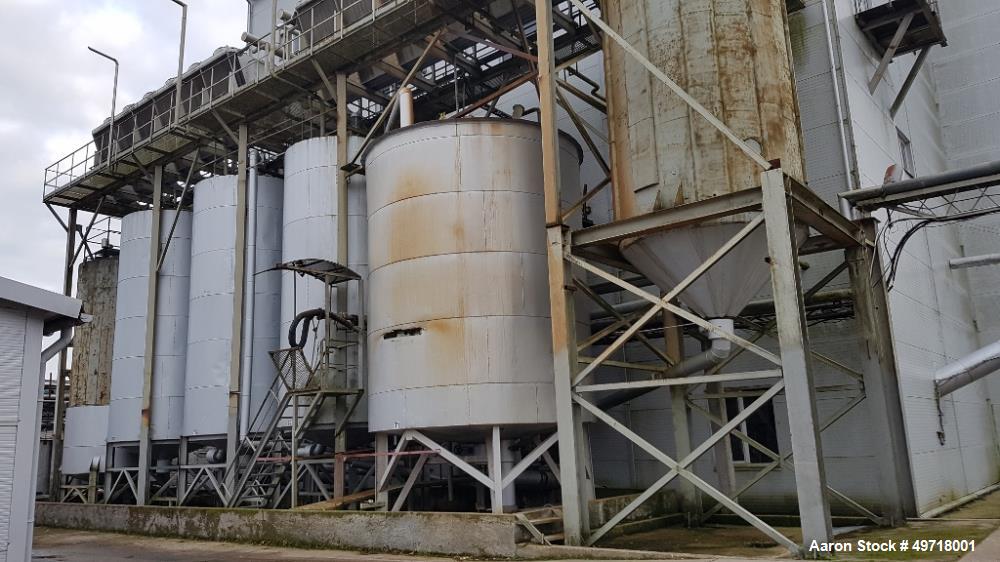 Used Ethanol distillery plant - Ethyl Alcohol-Food grade/Bioethanol (dehydrated ethal alcohol) with a capacity of 39700 gallon (150000 liter) per day consisting of: Fermentation 2200 m3 incl. rectify...