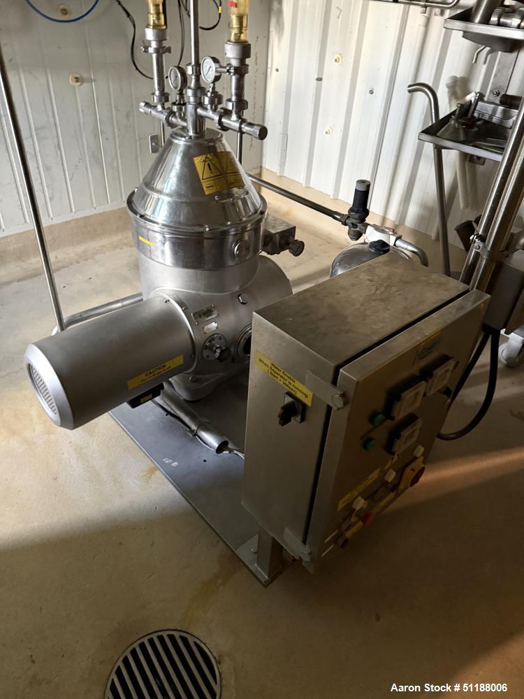 Used Complete Lipids Production Plant – Evaporator, Alfa Laval Disc Centrifuge, Centritherm & Tanks