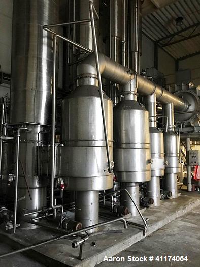 Used ANHYDRO Falling Film Vacuum Evaporator – 6,500 kg/h | MVR x2 | 5 Calendria | CIP