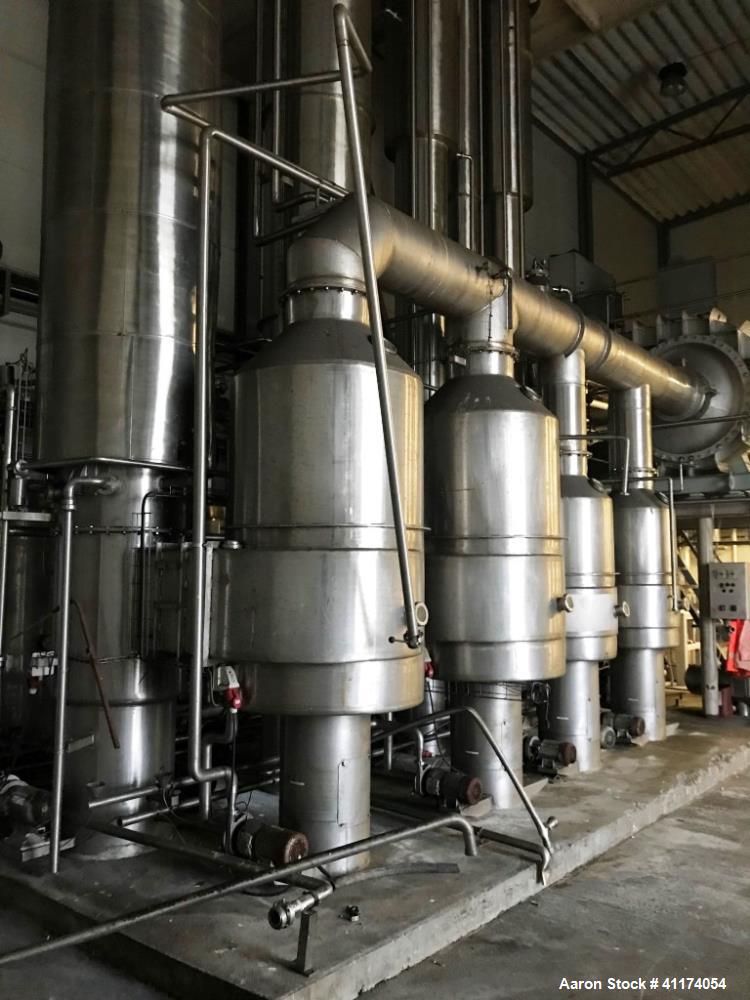 Used ANHYDRO Falling Film Vacuum Evaporator – 6,500 kg/h | MVR x2 | 5 Calendria | CIP