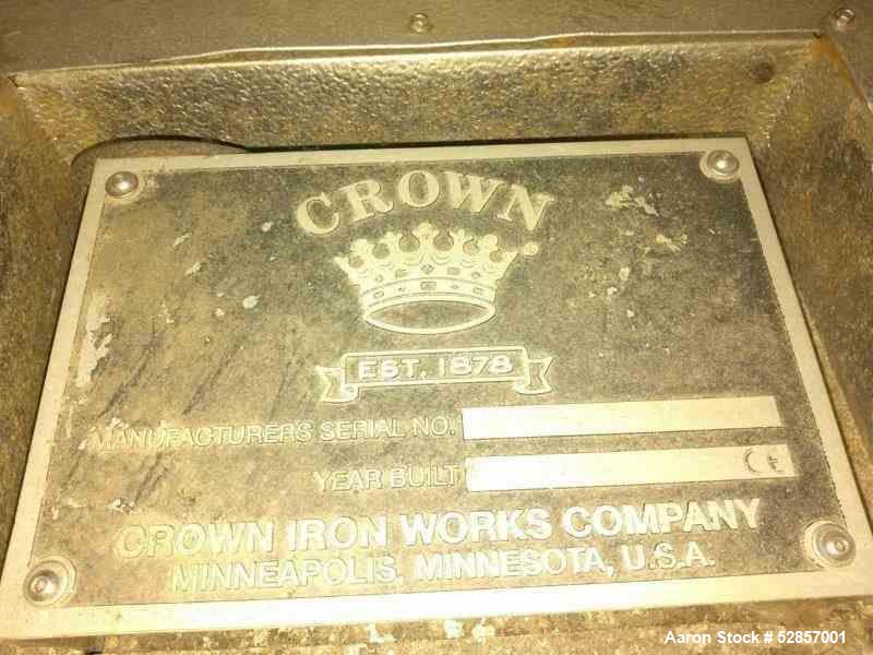Used- Crown Iron Works, Model 48, Milling Ring Flash Drying System.
