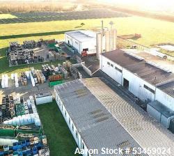 Complete Plastics Recycling & Compounding Manufacturing Plant Featuring Multiple Twin Screw Extrusion Lines, Recycling Systems, Silos, Laboratories & Industrial Real Estate