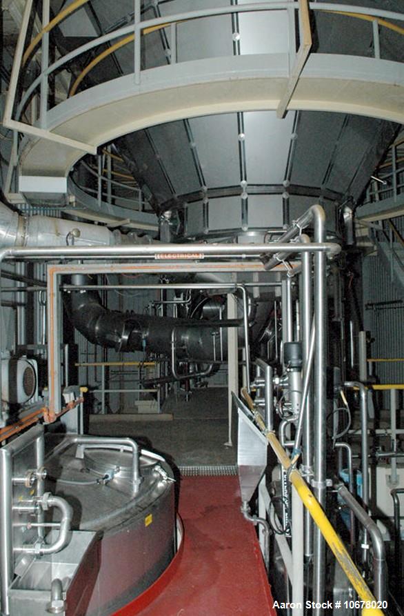 Used-Milk Drying Plant Consisting of Niro Spray Dryer and Evaporator.  Dryer model CDI250, capacity approximately 1000 kg/ho...