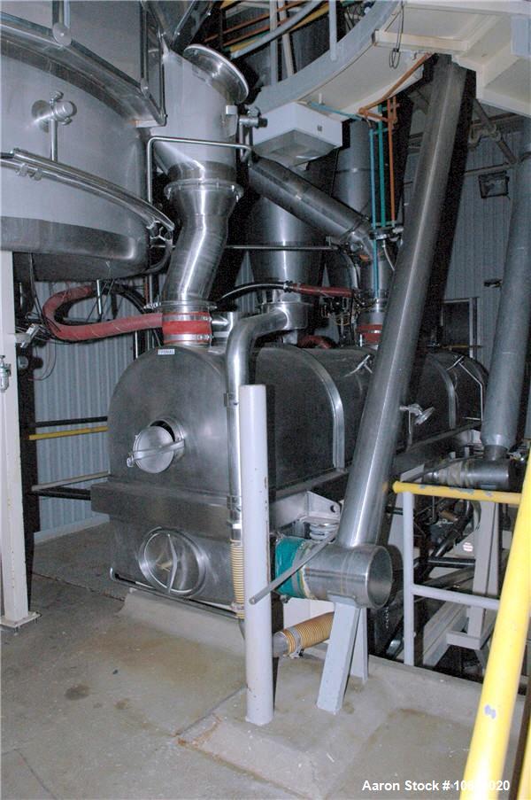 Used-Milk Drying Plant Consisting of Niro Spray Dryer and Evaporator.  Dryer model CDI250, capacity approximately 1000 kg/ho...