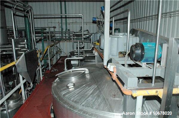 Used-Milk Drying Plant Consisting of Niro Spray Dryer and Evaporator.  Dryer model CDI250, capacity approximately 1000 kg/ho...