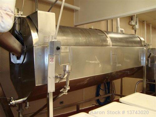 Used Macaroni/Potato Salad Processing Line, 60,000 lb per shift. Major items include AK Robbins steam blanchers, abrasive peelers, transfer screw conveyors, Urschel dicers, Autoprod dual lane 5 lb tu...