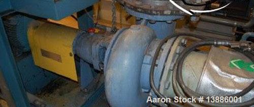 Used-ASEA/Stal Heating Pump Plant with 2 stage turbo compressors, 19 mw. Mfg 1984. Refrigerant 134. Electric motors: 2 pcs s...