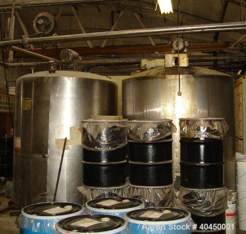 Used Adhesives Plant / Complete Plant:  Rated 4,000 gallon product per day capacity. Plant includes (6) 500 gallon stainless steel mixing tanks, various holding tanks totaling 38,000 gallons, associa...