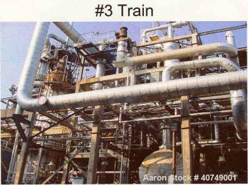 Used Complete Maleic Anhydride Plant, 20,000 mt/yr, designed by Scientific Design Co Inc. Reactors are fixed bed technology with n-butane feedstock. Two reactor trains with refining, flaking and briq...