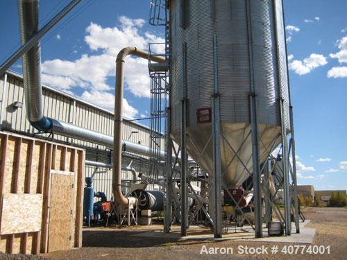 Used Wood pellet plant complete with (2) Sprout 501D pellet mills 150 hp, cooling tower, manual bagging chute, scales, single pass dryer, Williams 75 hp hammermill 72 hammer, Williams C32 100 hp hamm...