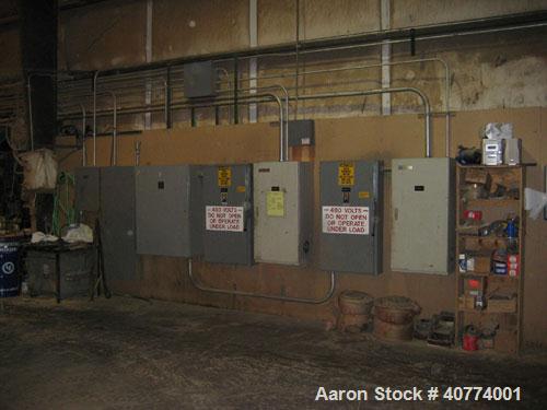 Used Wood pellet plant complete with (2) Sprout 501D pellet mills 150 hp, cooling tower, manual bagging chute, scales, single pass dryer, Williams 75 hp hammermill 72 hammer, Williams C32 100 hp hamm...