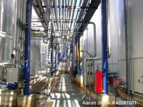 Used Biodiesel Production Plant, built by Lurgi GmbH, capacity: biodiesel 100,000 metric tons annually, glycerin 12,000 metric tons annually, fatty acid 640 metric tons annually.  Input is rapeseed o...