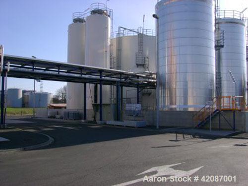 Used Biodiesel Production Plant, built by Lurgi GmbH, capacity: biodiesel 100,000 metric tons annually, glycerin 12,000 metric tons annually, fatty acid 640 metric tons annually.  Input is rapeseed o...