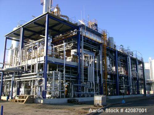 Used Biodiesel Production Plant, built by Lurgi GmbH, capacity: biodiesel 100,000 metric tons annually, glycerin 12,000 metric tons annually, fatty acid 640 metric tons annually.  Input is rapeseed o...