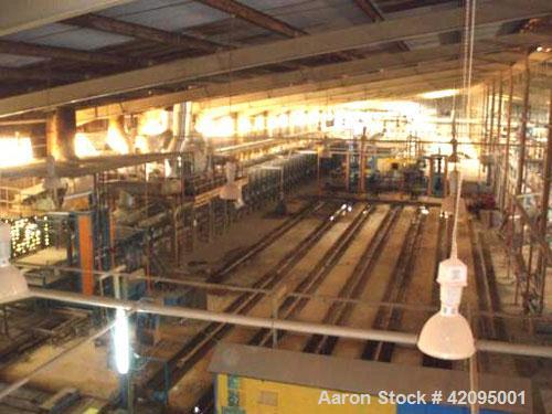 Used Tiles Manufacturing Plant, capacity 53,820 square feet/day (5,000 square meter/day), tile sizes 5.9" x 5.9" (150 x 150 mm), 3.9" x 7.9" (100 x 200 mm), 7.9" x 7.9" (200 x 200 mm), 11.8" x 7.9" (...