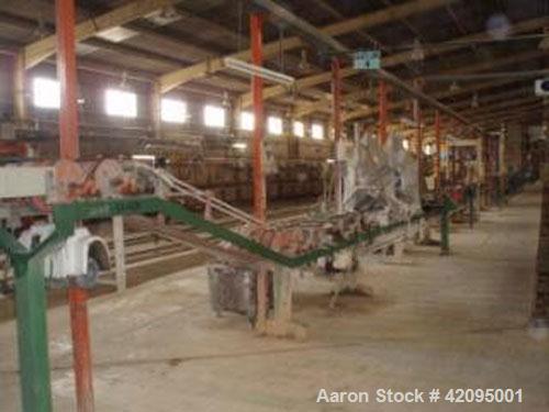 Used Tiles Manufacturing Plant, capacity 53,820 square feet/day (5,000 square meter/day), tile sizes 5.9" x 5.9" (150 x 150 mm), 3.9" x 7.9" (100 x 200 mm), 7.9" x 7.9" (200 x 200 mm), 11.8" x 7.9" (...
