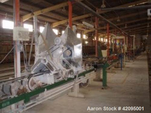 Used Tiles Manufacturing Plant, capacity 53,820 square feet/day (5,000 square meter/day), tile sizes 5.9" x 5.9" (150 x 150 mm), 3.9" x 7.9" (100 x 200 mm), 7.9" x 7.9" (200 x 200 mm), 11.8" x 7.9" (...