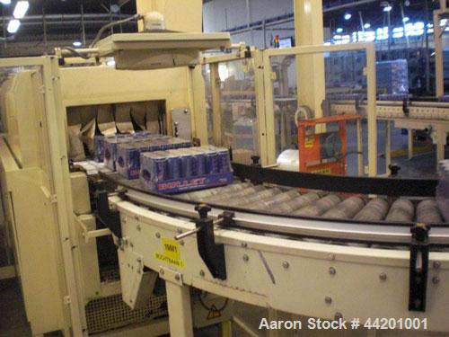 Used Can Filling Line for slim-line cans type 200/202, 150/250 ml.  Capacity 600 cans per minute.  Comprised of:  (1) Kettner depalletizer, (1) Vroemisse can conveyor, (1) Vroemisse rinser, (1) KHS H...