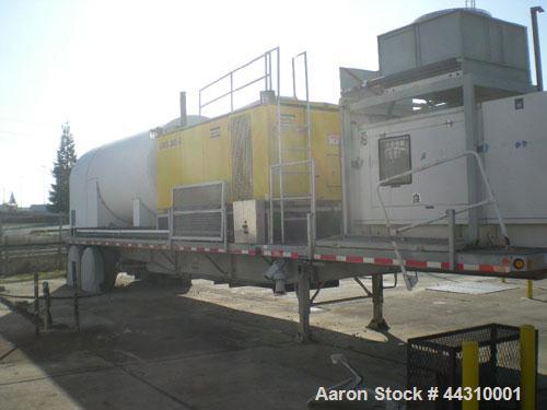Used CO2 Blasting System.  Includes:  TOMCO2 14 ton storage system, Atlas Copco XRVS 345 air compressor, 100 kv electrical generator, dry ice pelletizer blast cabinet with air filter system, air drye...