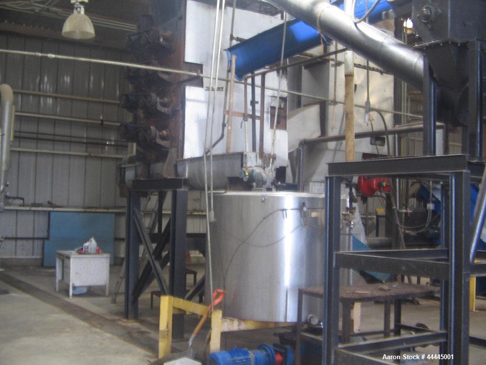 Used Fishmeal Plant, 2,5 MT/hour raw material.  Includes the following equipment:  infeed tank; mill breaker, vertical and horizontal; conveyor; cooker; homogenizer; Inox tank with direct steam; scre...