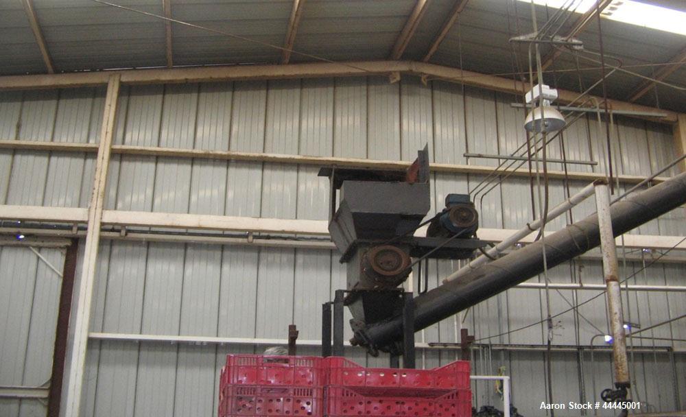Used Fishmeal Plant, 2,5 MT/hour raw material.  Includes the following equipment:  infeed tank; mill breaker, vertical and horizontal; conveyor; cooker; homogenizer; Inox tank with direct steam; scre...