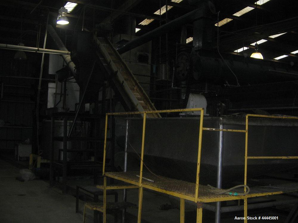 Used Fishmeal Plant, 2,5 MT/hour raw material.  Includes the following equipment:  infeed tank; mill breaker, vertical and horizontal; conveyor; cooker; homogenizer; Inox tank with direct steam; scre...