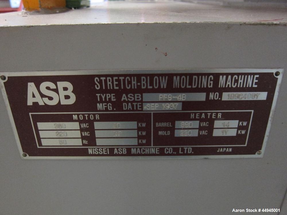 Used-Blow Molding Plant for 0.26 gallon (1 liter) PET bottles consisting of:  (4) Nissel Stretch Blow Molding machines, Type...