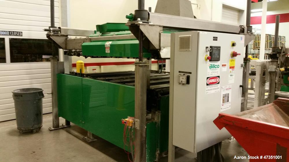 Used Billco Washing / Rinsing / Drying System. Includes: glass washer, Model 460-8SP. (2) glass rinsing machines, Model 460-SP. (5) glass roller tables, (2) glass beveling system, (5) heads per side ...