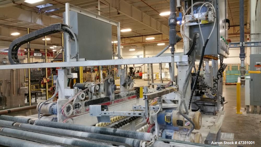 Used Billco Washing / Rinsing / Drying System. Includes: glass washer, Model 460-8SP. (2) glass rinsing machines, Model 460-SP. (5) glass roller tables, (2) glass beveling system, (5) heads per side ...