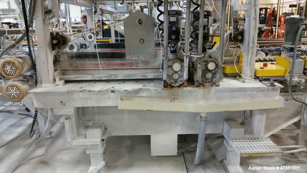 Used Billco Washing / Rinsing / Drying System. Includes: glass washer, Model 460-8SP. (2) glass rinsing machines, Model 460-SP. (5) glass roller tables, (2) glass beveling system, (5) heads per side ...