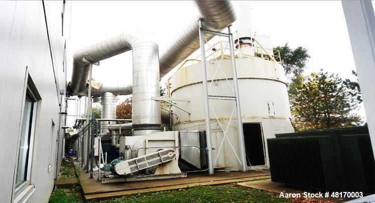Used Regenerative Thermal Oxidizer (RTO). Designed airflow: 40000 SCFM. Actual airflow: 44000 SCFM (with purge air). Exhaust inlet temp: 350F. Combustion temp: 1500F. Com: high limit: 1800F. Rotor si...